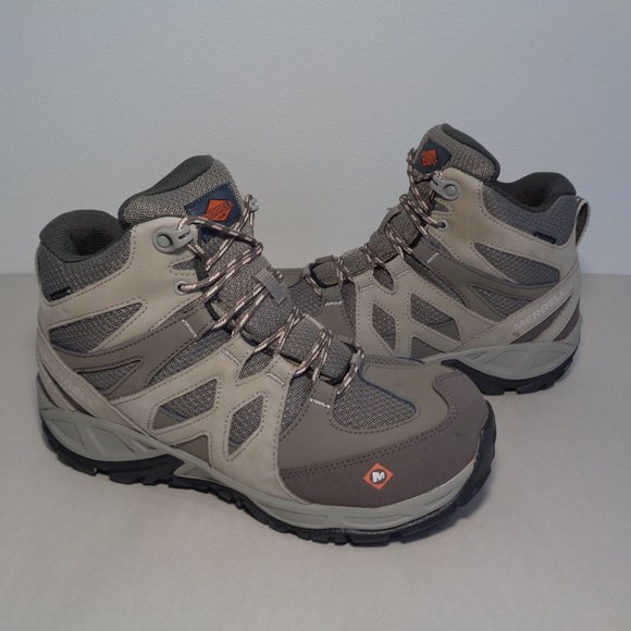 Merrell Size 8 M SIREN MID WP Brindle Boots New Women's Alloy Toe Work Shoes - Picture 1 of 16